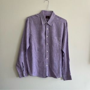 Untuckit linen purple shirt size Large excellent condition
